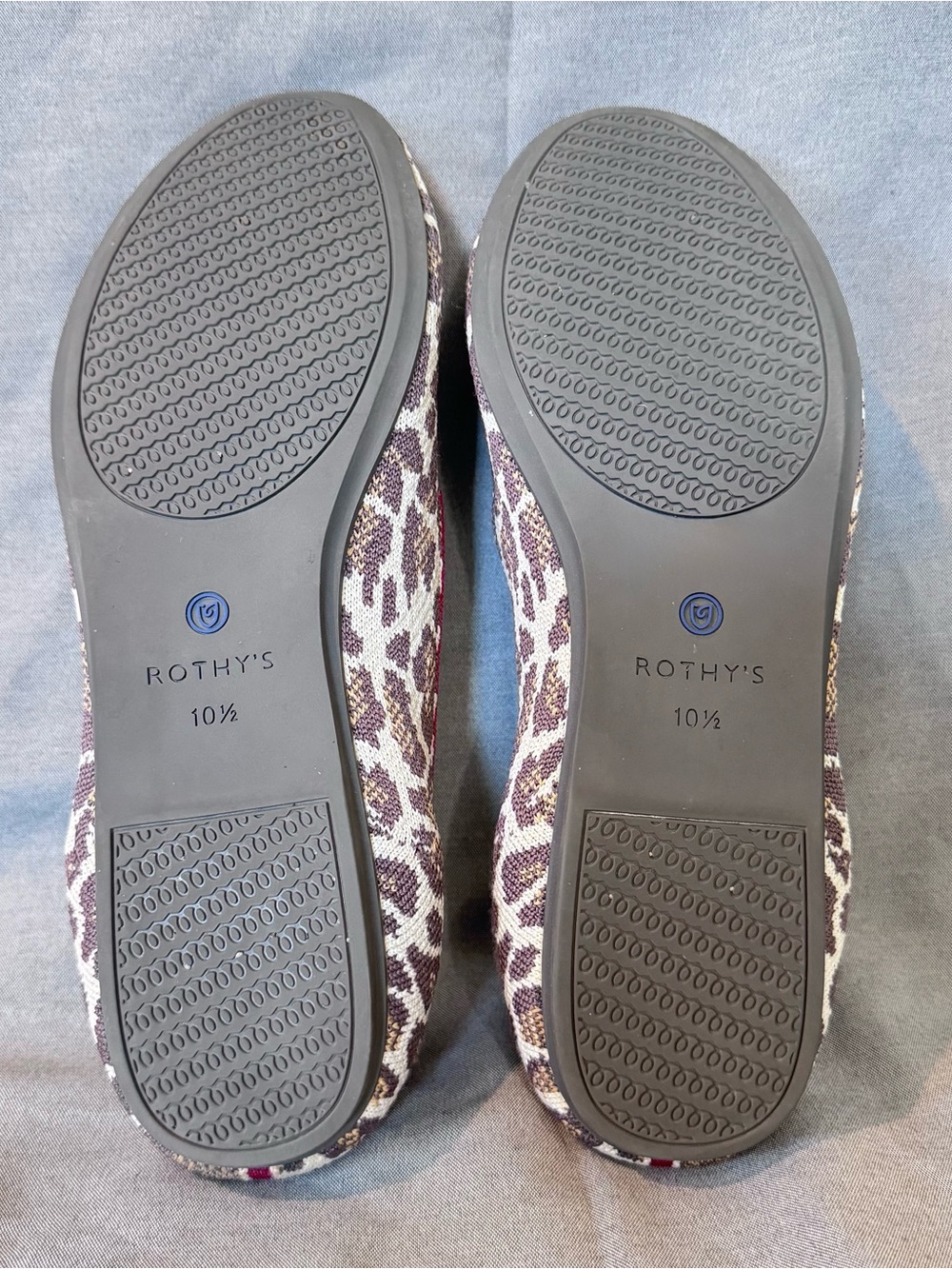 Rothy's The Loafer Mocha Spot Leopard Print Slip-On Flats Size 10.5 NEW NWOB - Picture 6 of 7